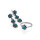 Bright Silver Turquoise Ring The Lace, Ring Size: 6.5 / 17, image , picture 5