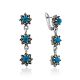 Ultra Feminine Silver Turquoise Earrings The Lace, image 