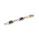 Silver Link Bracelet With Multicolor Amber Stones The Fiori, image , picture 4