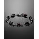 Silver Link Bracelet With Cherry Amber The Fiori, image , picture 2