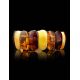 Multicolor Amber Flat Beaded Bracelet, image , picture 2