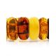 Multicolor Amber Flat Beaded Bracelet, image , picture 3