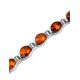 Cognac Amber Bracelet In Sterling Silver The Soprano, image , picture 3
