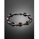 Cherry Amber Silver Link Bracelet, image , picture 2