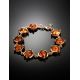 Link Amber Bracelet In Gold Plated Silver The Sphere, image , picture 2