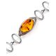 Sterling Silver Bracelet With Amber And Crystals The Raphael, image , picture 3