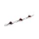 Flower Motif​ Sterling Silver Link Bracelet With Baltic Amber The Calla Lily, image , picture 3