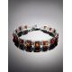 Ornate Silver Link Bracelet With Cognac Amber The Ithaca, image , picture 2