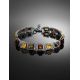 Multicolor Amber Silver Link Bracelet The Ithaca, image , picture 2