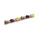 Multicolor Amber Silver Link Bracelet The Ithaca, image , picture 3