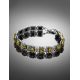 Green Amber Silver Link Bracelet The Ithaca, image , picture 2