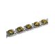 Green Amber Silver Link Bracelet The Ithaca, image , picture 3