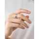 Ribbed Silver Band Ring The ICONIC, Ring Size: 6.5 / 17, image , picture 4