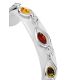 Silver Link Bracelet With Multicolor Amber Stones The Fiori, image , picture 3