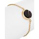 Fashionable Gilded Silver Amber Chain Bracelet The Monaco, Length: 16, image , picture 3
