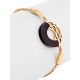 Stylish Gilded Silver Amber Chain Bracelet, Length: 16, image , picture 3