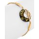 Chic Gold Plated Silver Amber Chain Bracelet, Length: 16, image , picture 3