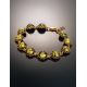 Link Amber Bracelet In Gold Plated Silver The Brunia, image , picture 3
