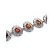 Elegant Cognac Amber Link Bracelet In Sterling Silver The Sevilla, image , picture 4