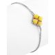 Refined Silver Amber Chain Bracelet, Length: 16, image , picture 3