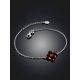Chic Cross Motif Silver Amber Chain Bracelet The Supreme, Length: 17, image , picture 2