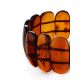 Cognac Amber Flat Beaded Bracelet, image , picture 4