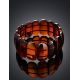 Cognac Amber Flat Beaded Bracelet, image , picture 2