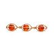 Cognac Amber Link Bracelet In Gold-Plated Silver The Algeria, image , picture 3