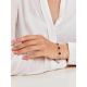 Stylish Silver Amber Chain Bracelet The Monaco, Length: 17, image , picture 4