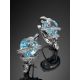 Curvaceous Silver Topaz Earrings, image , picture 2
