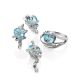 Curvaceous Silver Topaz Earrings, image , picture 3