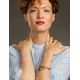 Designer Silver Bracelet With Cognac Amber And Caoutchouc The Meridian, image , picture 2