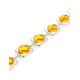Silver Link Bracelet With Cognac Amber The Saturn, image , picture 2