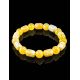 Honey Amber Beaded Stretch Bracelet, image , picture 2