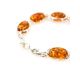 Cognac Amber Link Bracelet In Sterling Silver The Vivaldi, image , picture 5