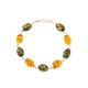 Multicolor Amber Link Bracelet In Sterling Silver The Vivaldi, image , picture 4