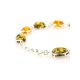 Multicolor Amber Link Bracelet In Sterling Silver The Vivaldi, image , picture 5