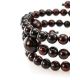 Dark Cherry Amber Wrap Bracelet The Ariadna, image , picture 4