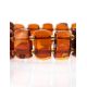 Cognac Amber Flat Beaded Stretch Bracelet With Glass Beads, image , picture 2