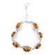 Cognac Amber Link Bracelet In Sterling Silver The Ellas, image , picture 3