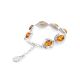 Cognac Amber Link Bracelet In Sterling Silver The Ellas, image , picture 4