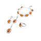 Cognac Amber Link Bracelet In Sterling Silver The Ellas, image , picture 5