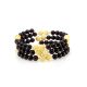 Amber Ball Beaded Wrap Bracelet The Ariadna, image , picture 3