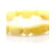 White Amber Beaded Stretch Bracelet, image , picture 2