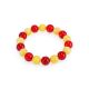 Multicolor Amber Ball Beaded Elastic Bracelet, image , picture 3