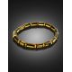 Cognac Amber Beaded Bracelet, Length: 16, image , picture 2