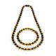Faceted Green Amber Beaded Bracelet, Length: 17, image , picture 4