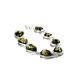 Silver Link Bracelet With Green Amber Stones The Fiori, image , picture 5
