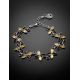 Refined Milticolor Amber Link Bracelet In Sterling Silver The Verbena, image , picture 2