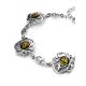 Fabulous Silver Link Bracelet With Green Amber The Tivoli, image , picture 4